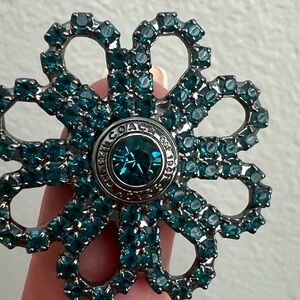 Coach Blue pave ring